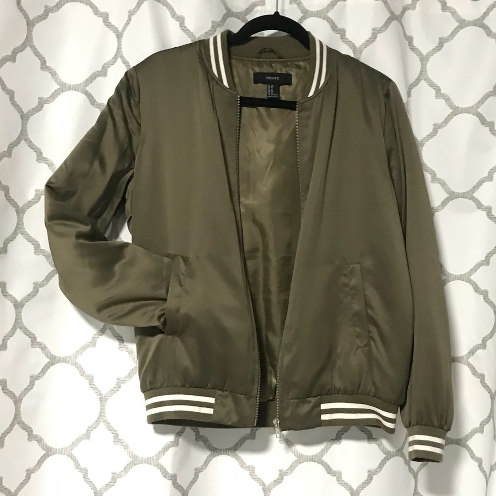 Forever21 Green Bomber Jacket